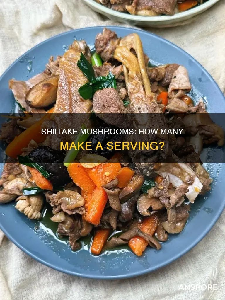 how many shiitake mushrooms in a serving
