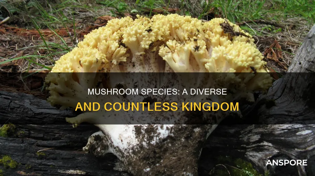 how many species of mushroom are there