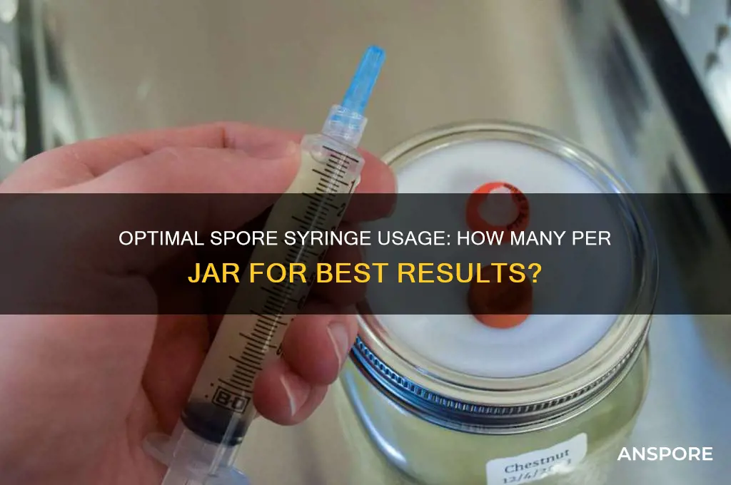 how many spore syringe per jar