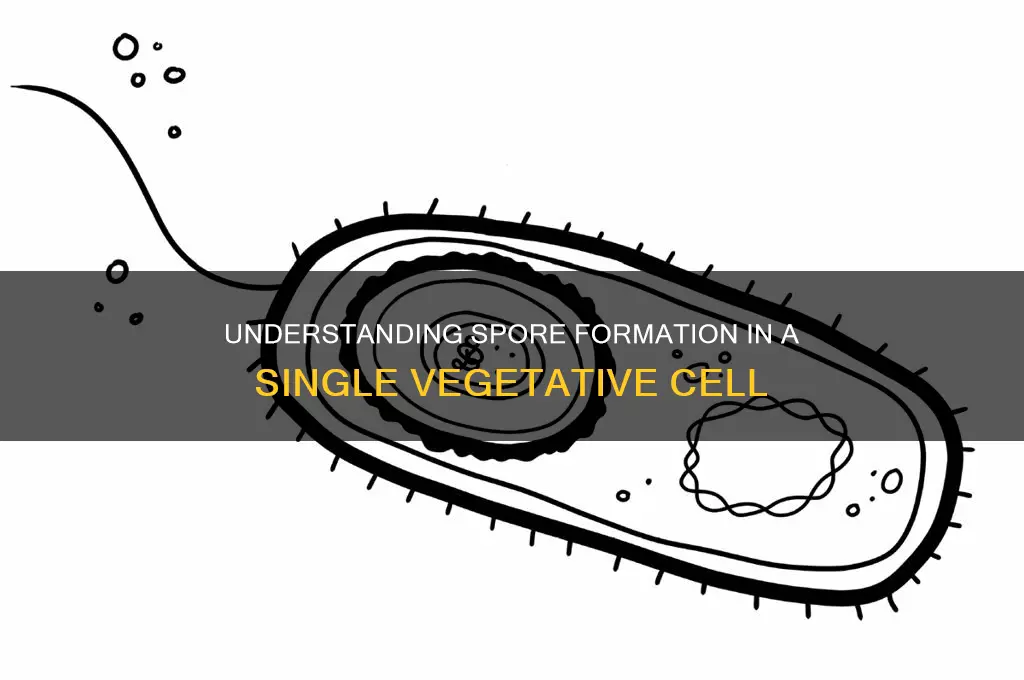 how many spores are formed in a single vegetative cell