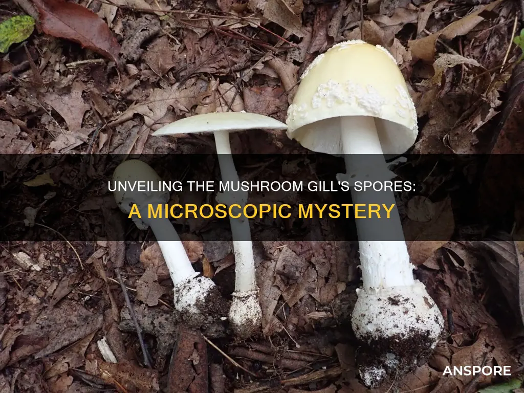 how many spores are on a mushroom gill
