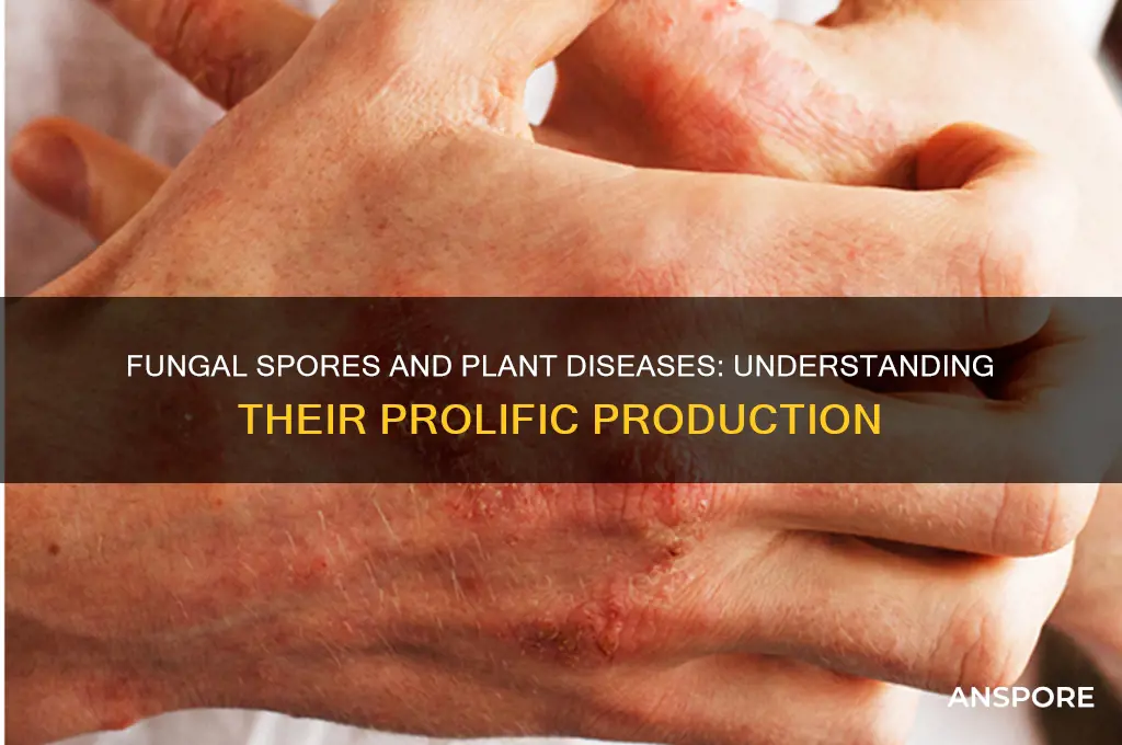 how many spores do fungi produce plant deseases