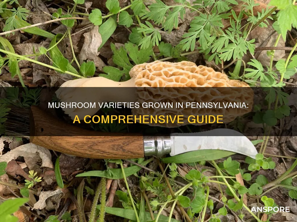 how many types of mushrooms are grown in pennsylvania