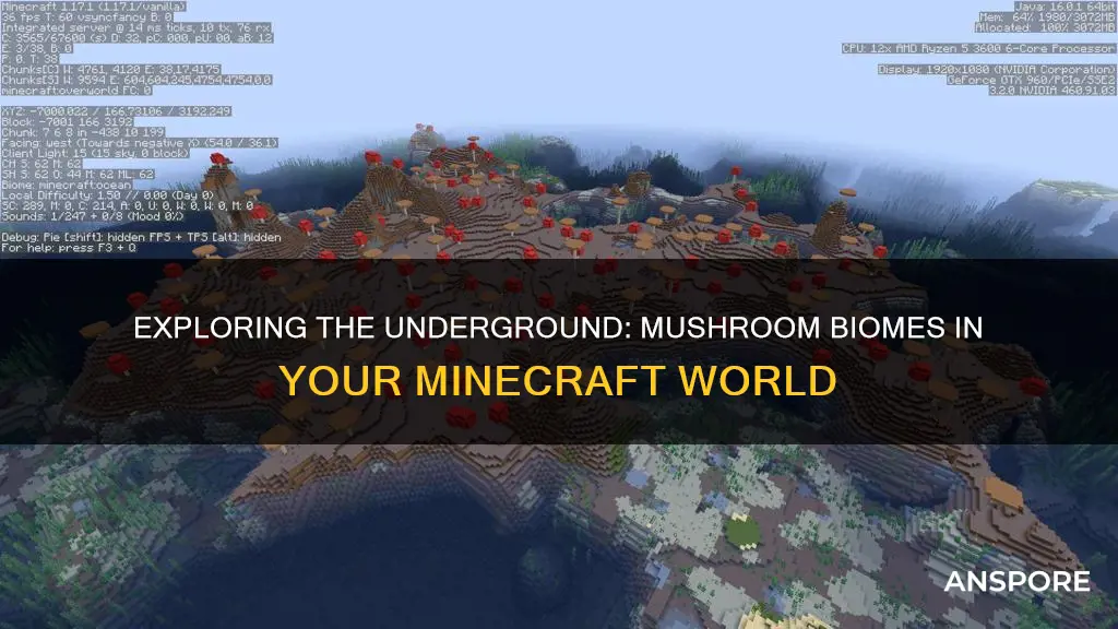 how many underground mushroom biomes spawn per world