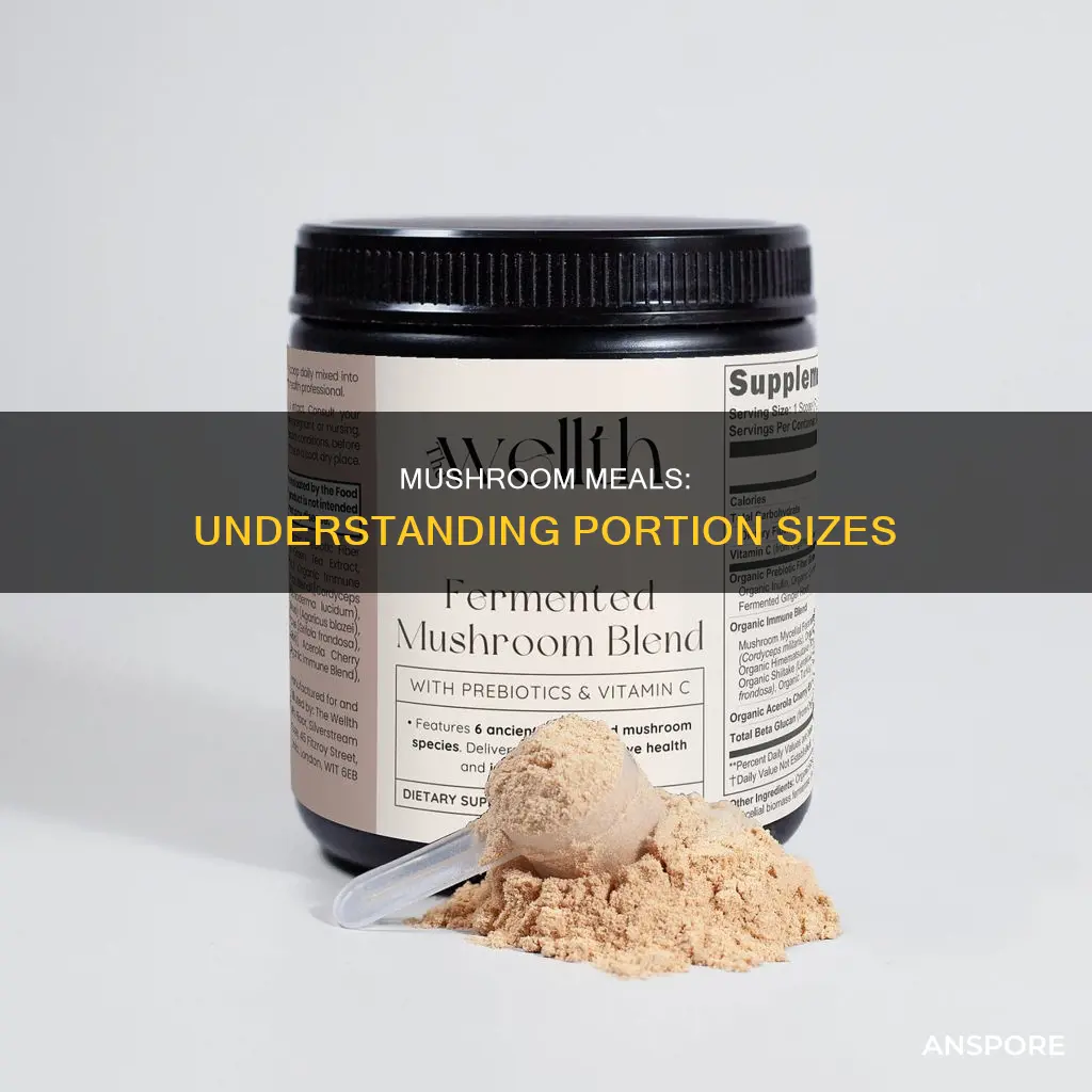 how many white mushrooms in a serving