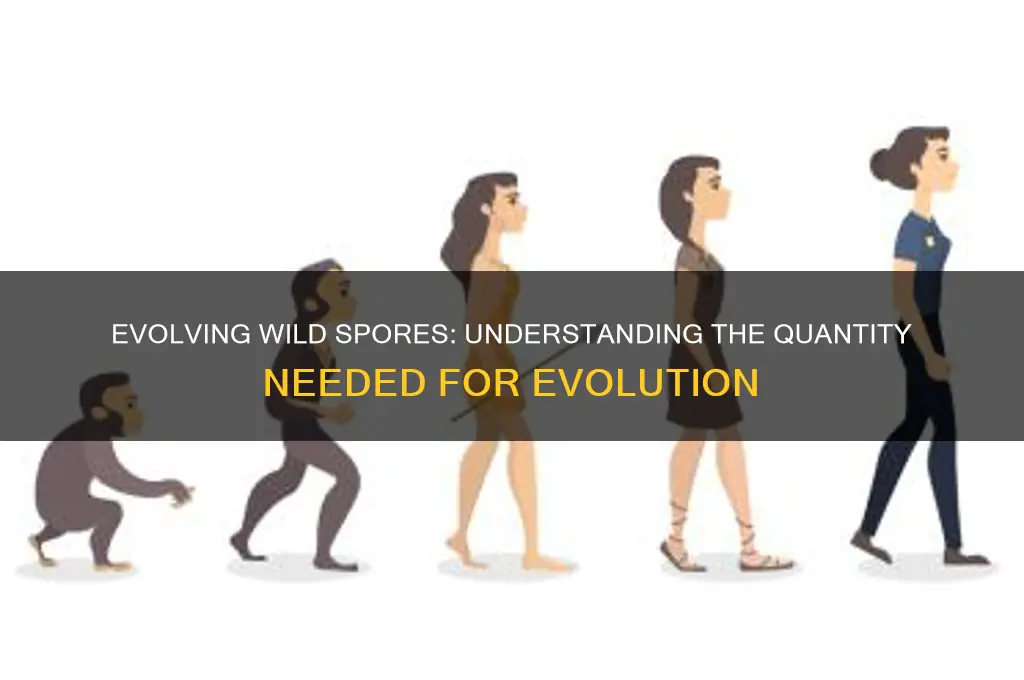 how many wild spores do you need to evolve