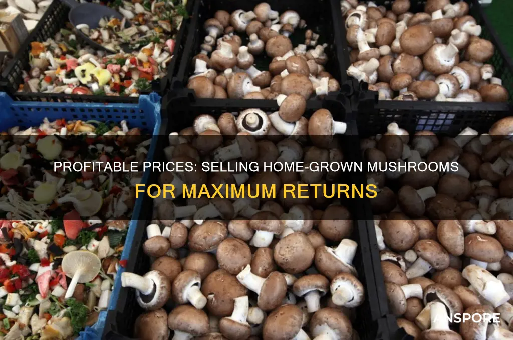 how much can you sell home grown mushrooms for