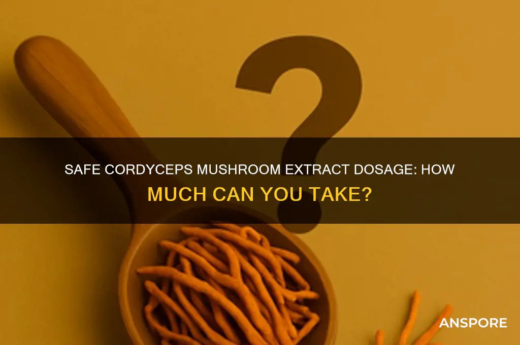 how much cordyceps mushroom extract can i take
