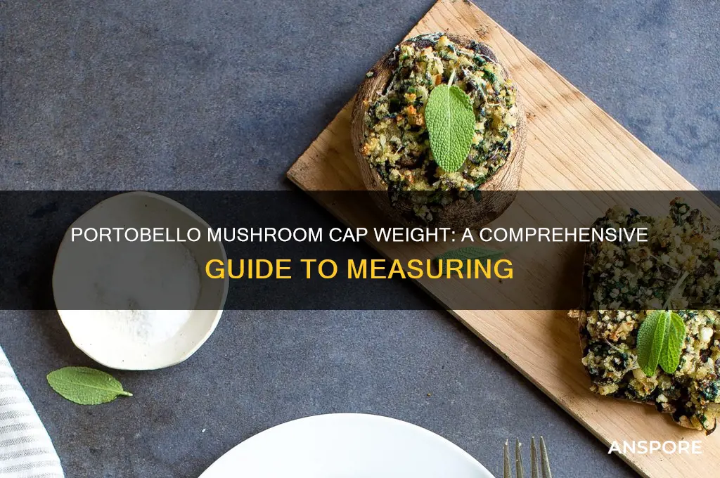 how much does a portobello mushroom cap weigh