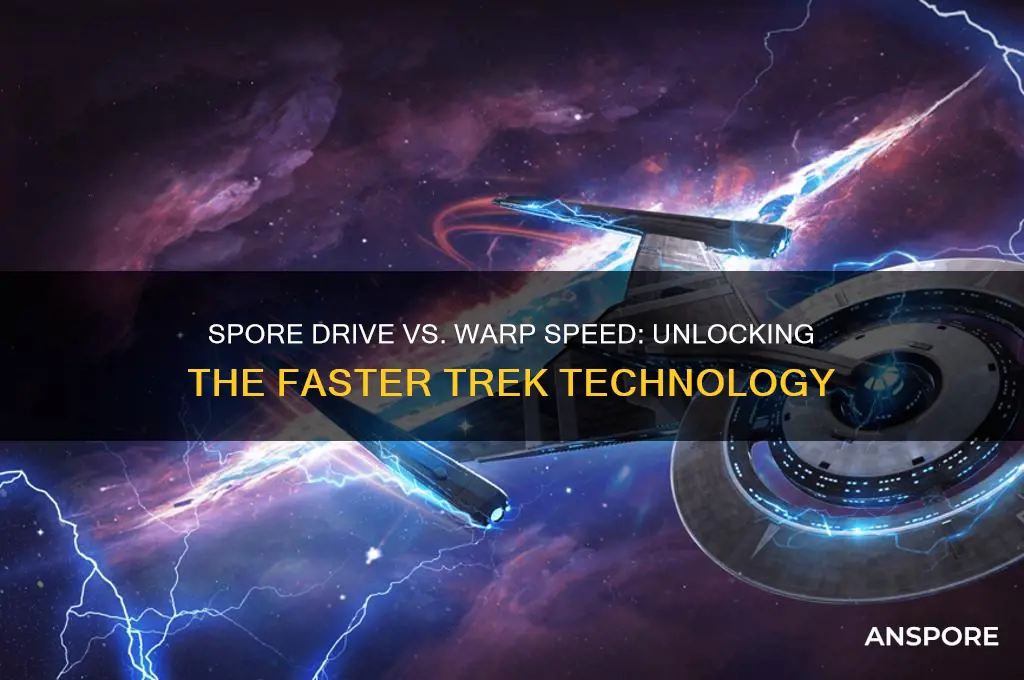how much faster is spore drive than warp