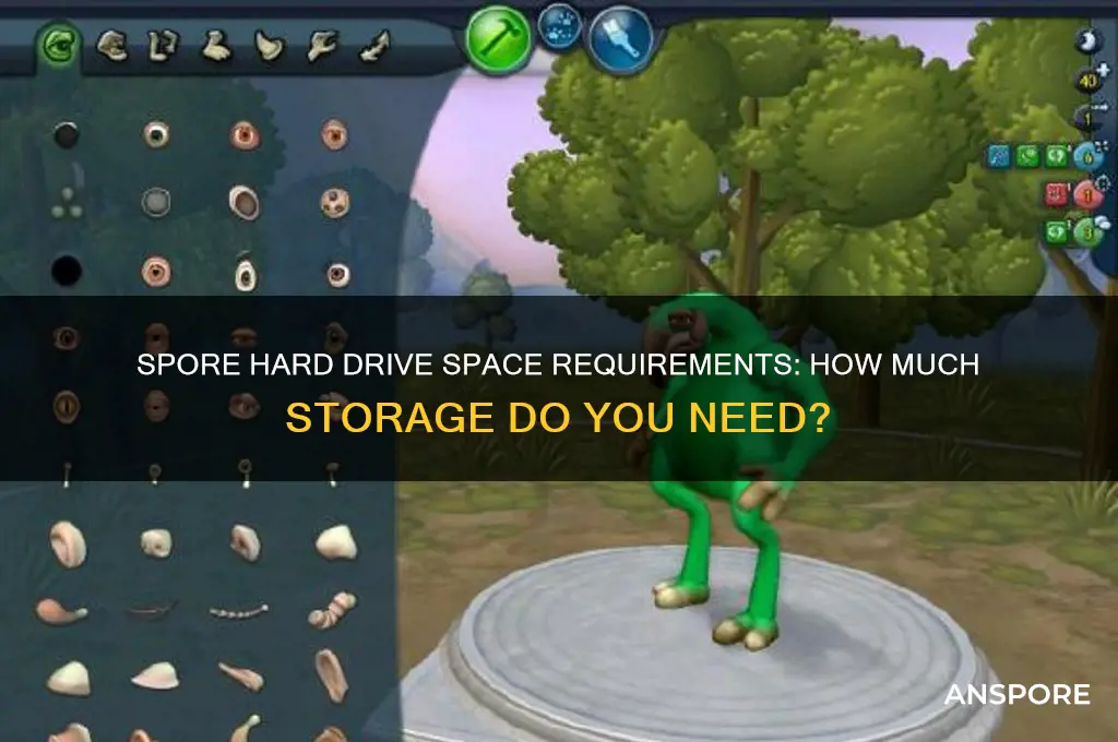 how much hardrive does spore take up