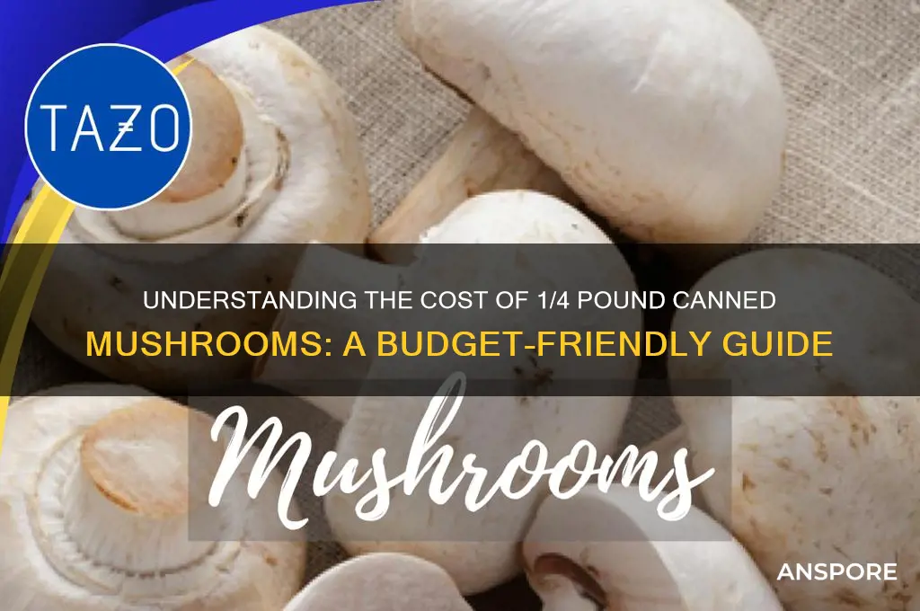 how much is 1 4 pound of canned mushrooms