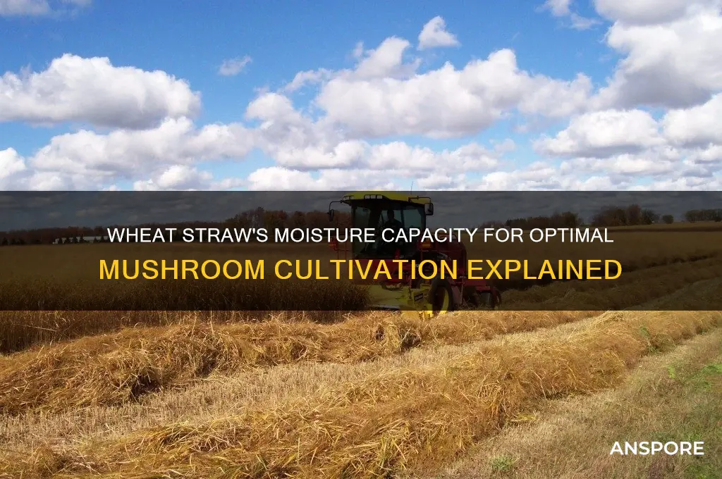 how much moisture can wheat straw hold mushroom cultivation