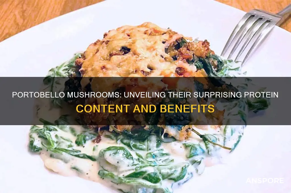how much protein in portobello mushrooms
