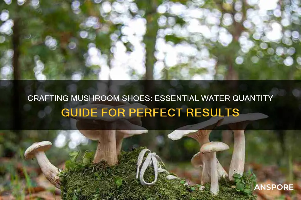 how much water to make mushroom shoe