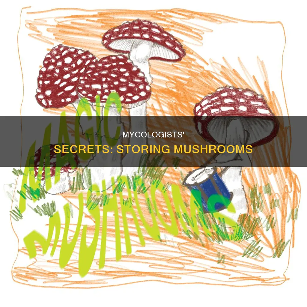 how mycologists store mushrooms