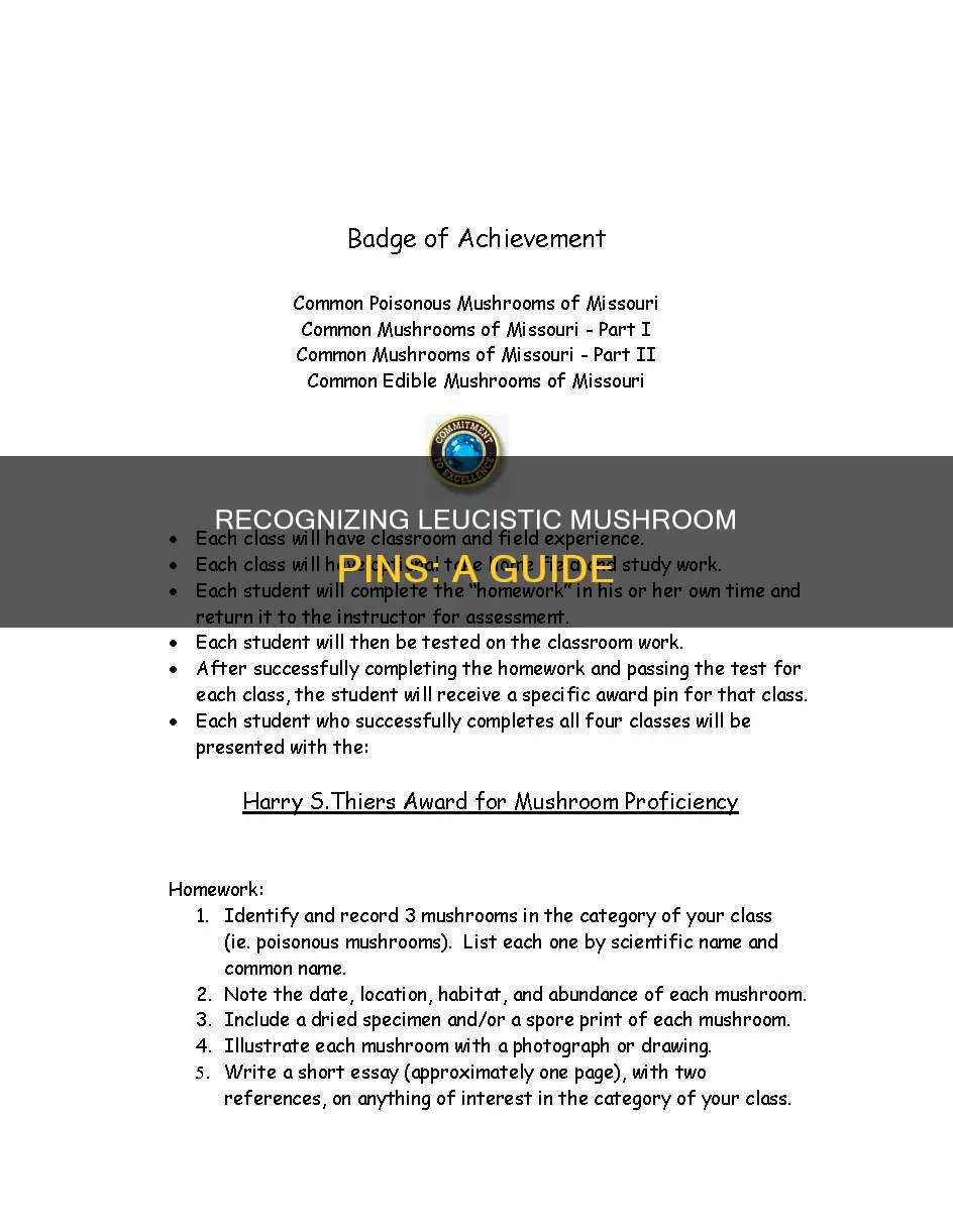 how ot identify leucistic mushroom pins