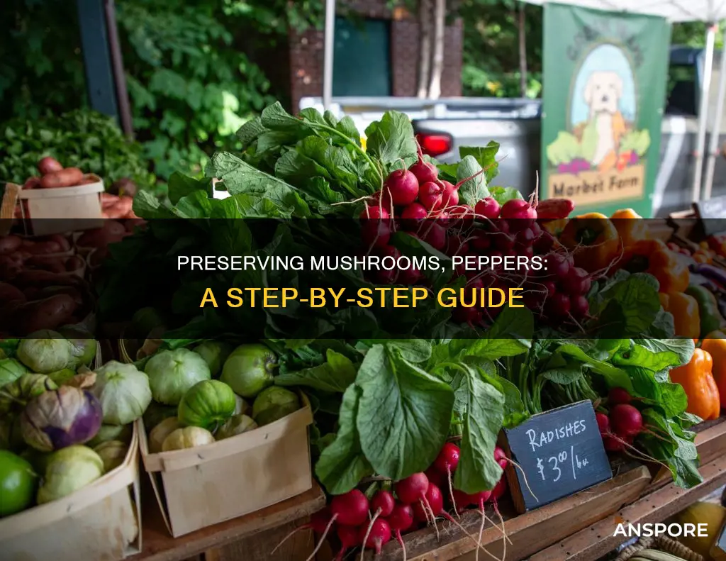 how preserve mushroom bell pepper vegetables