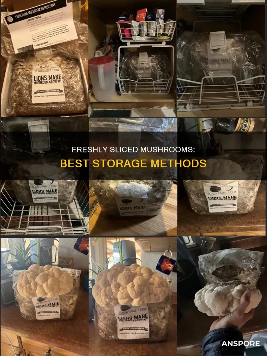 how store sliced mushrooms