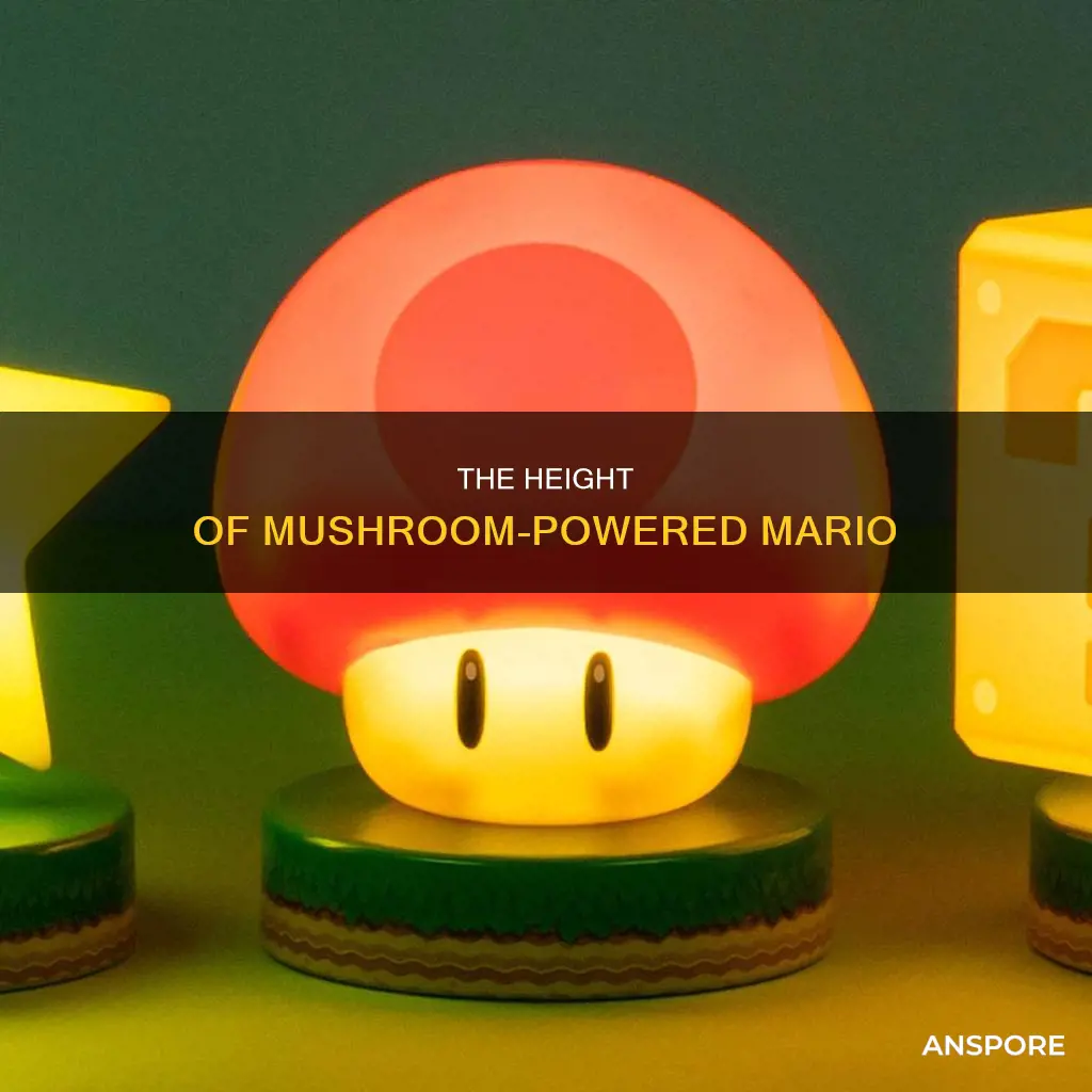 how tall is mario with a mushroom