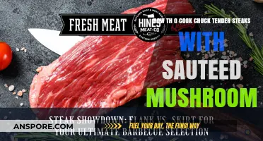 Perfect Chuck Tender Steaks with Garlic Sauteed Mushrooms Recipe