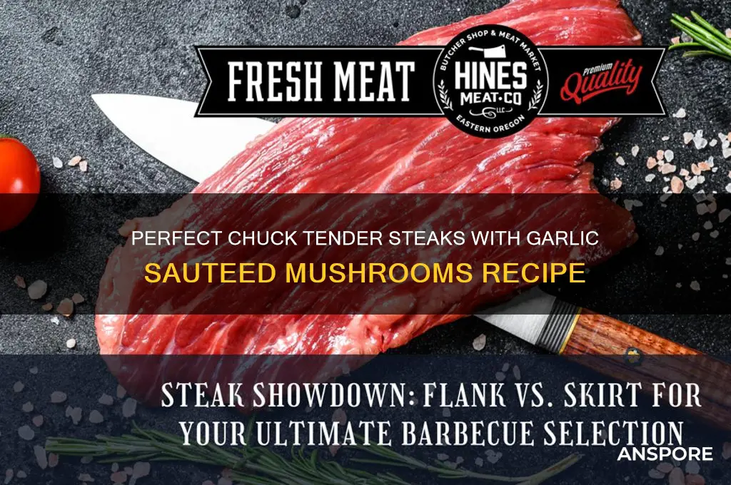 how th o cook chuck tender steaks with sauteed mushrooms