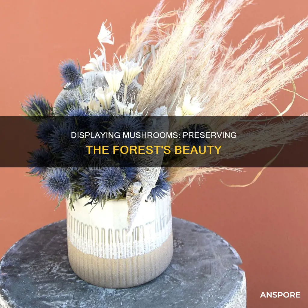 how to a mushroom for display