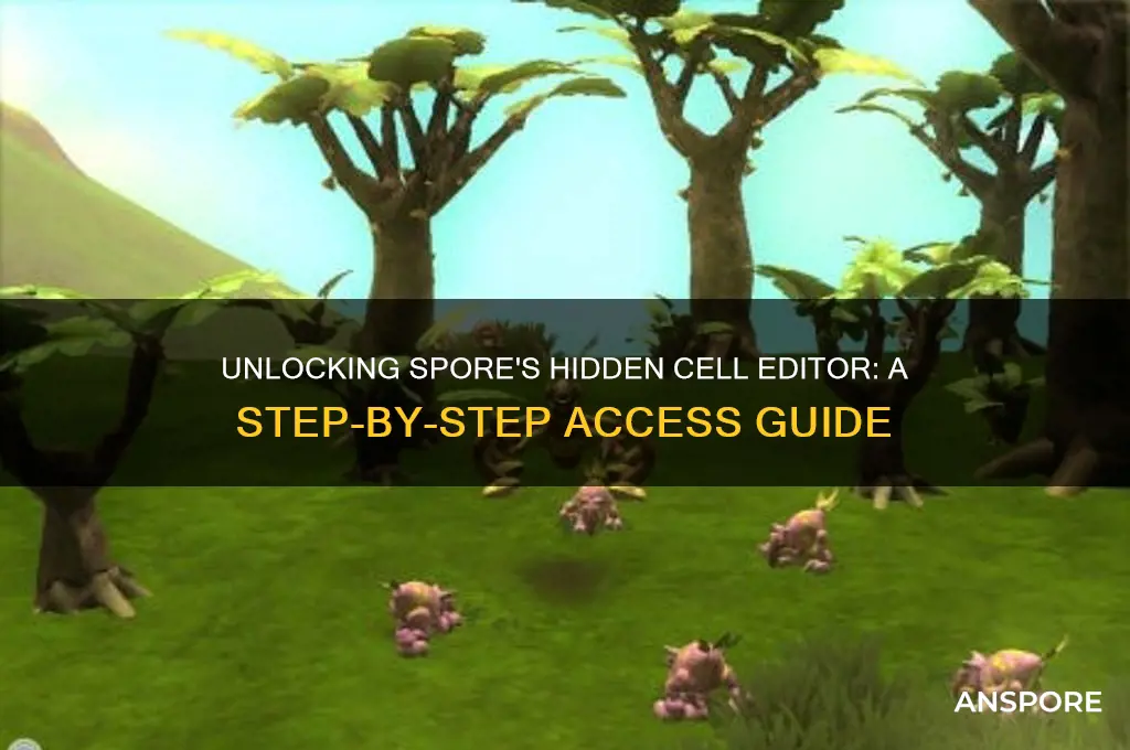 how to access hidden spore cell editor