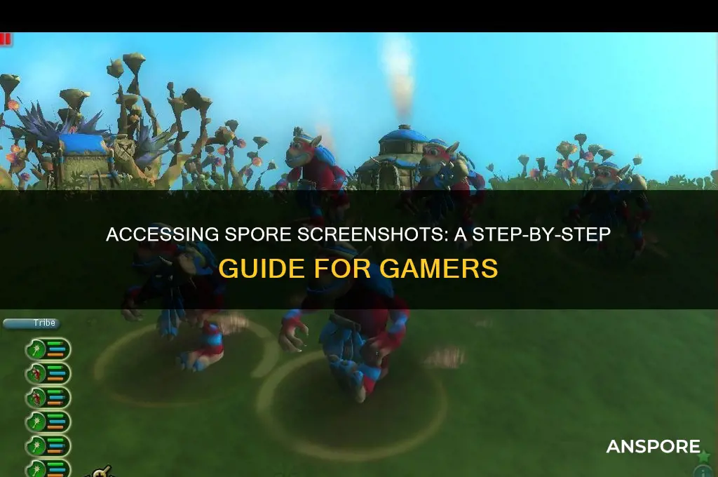 how to access spore screenshots