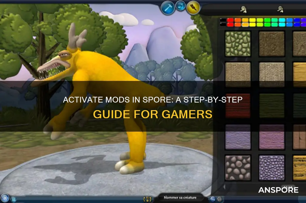 how to activate mods spore