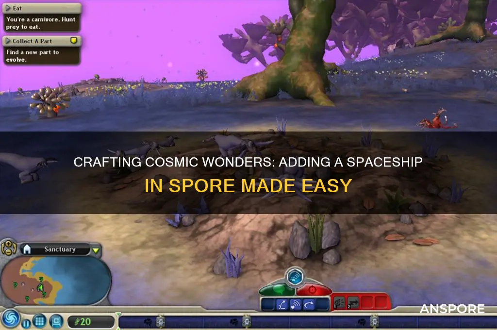 how to add a spaceship in spore