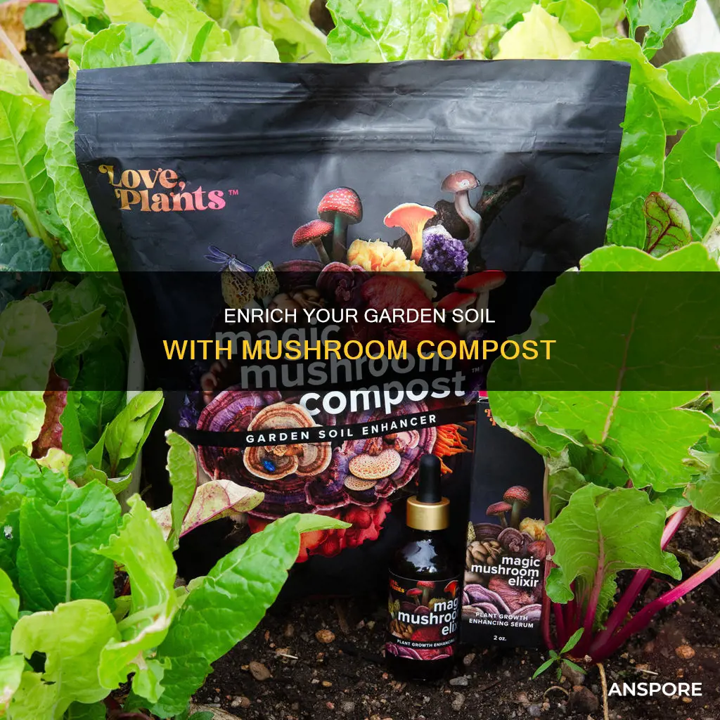 how to add mushroom compost to the garden