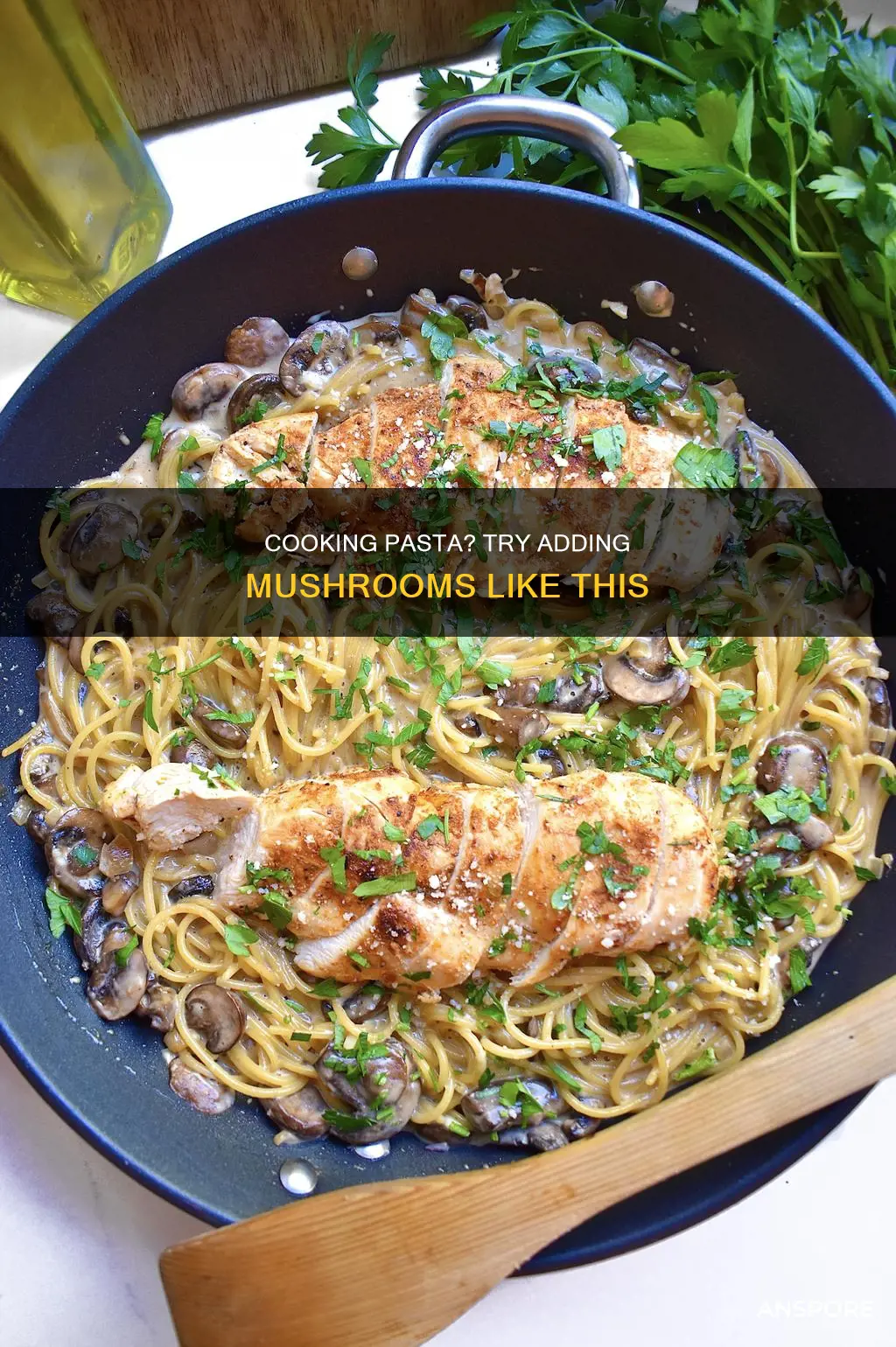 how to add mushroom in pasta