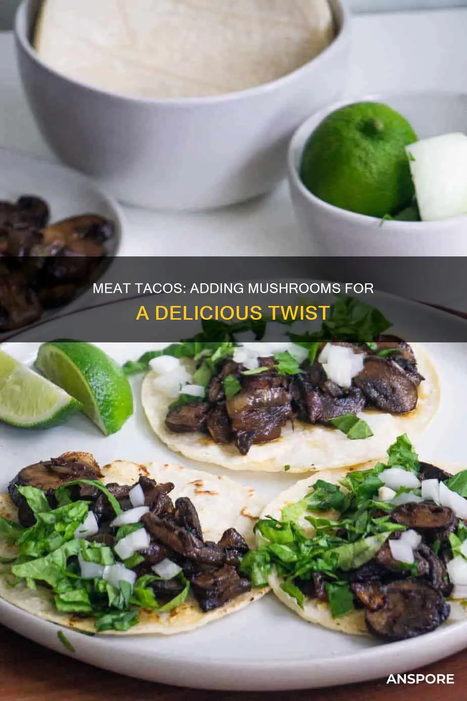 how to add mushrooms to meat tacos