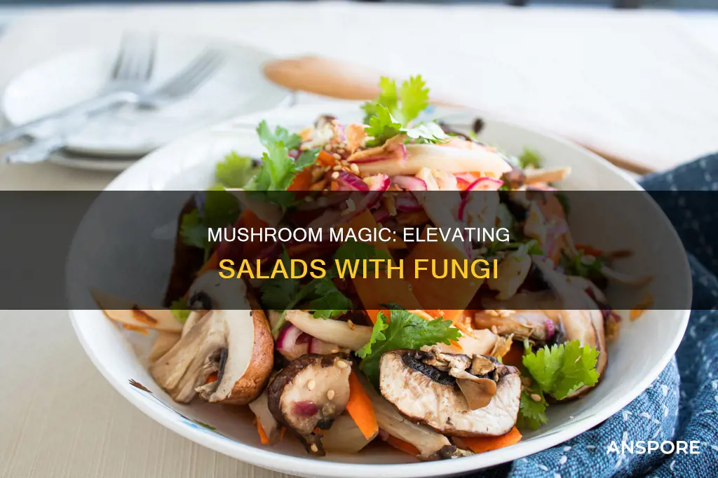 how to add mushrooms to salad