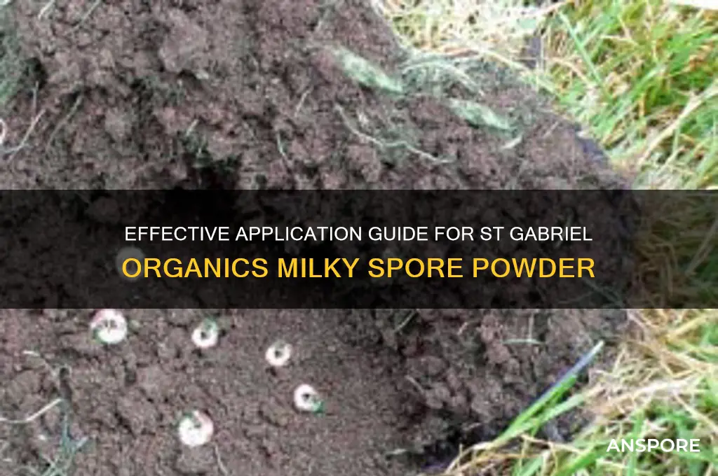 how to apply st gabriel organics 80010-9 milky spore powder
