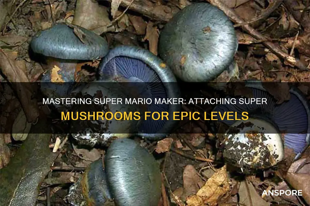 how to attach super mushroom super mario maker
