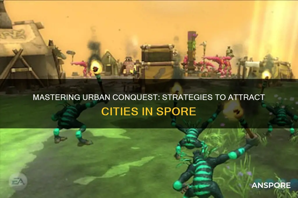 how to attact city in spore