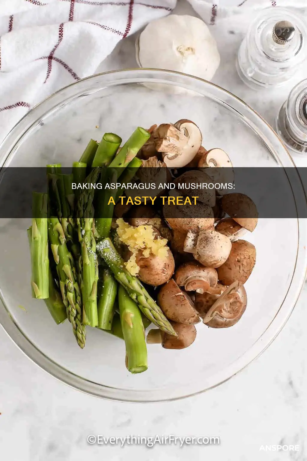 how to bake asparagus and mushrooms