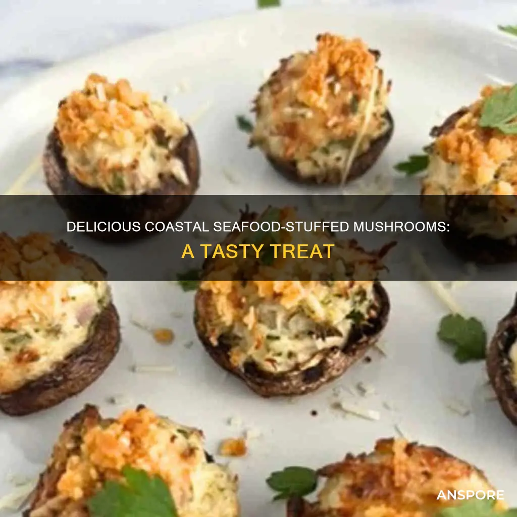 how to bake coastal seafood stuffed mushrooms