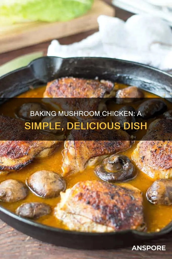how to bake mushroom chicken