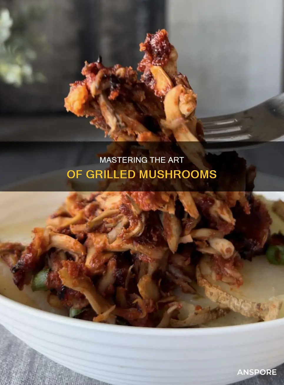 how to barbeque mushrooms