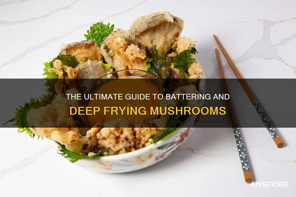 how to batter and deep fry mushrooms