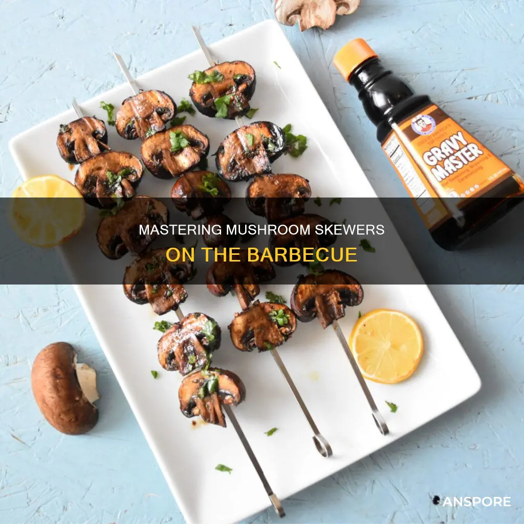 how to bbq mushrooms on skewers