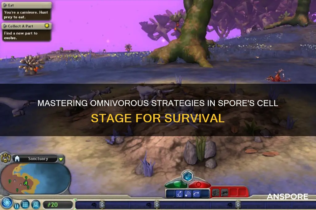 how to be an omnivore in spore cell stage