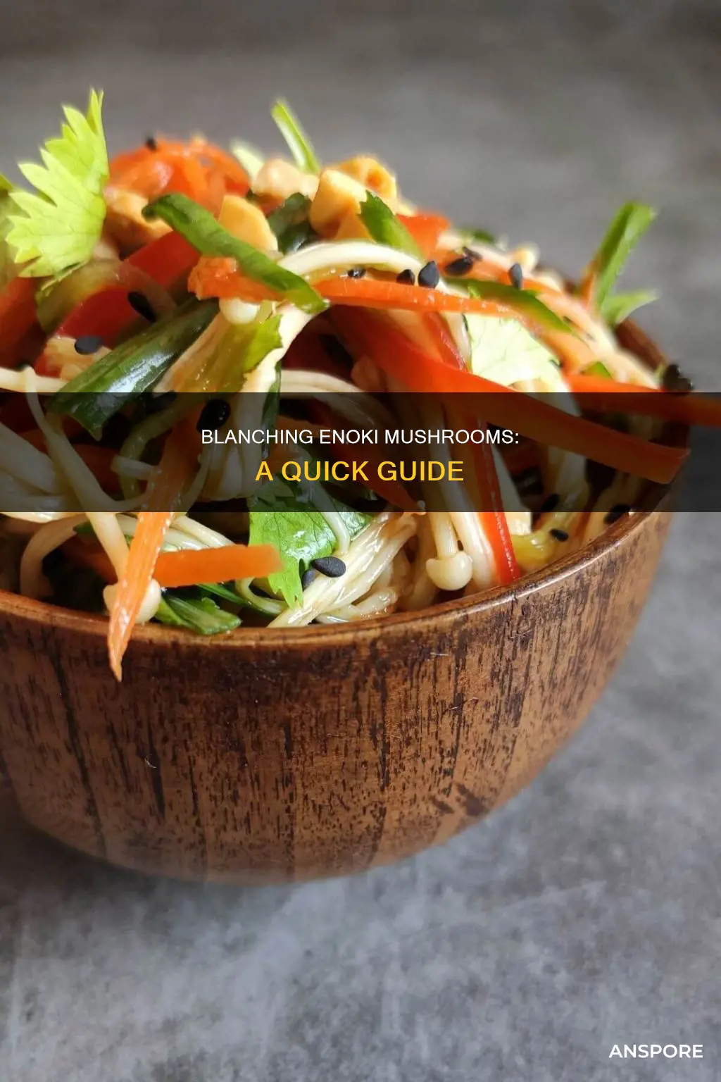 how to blanch enoki mushrooms