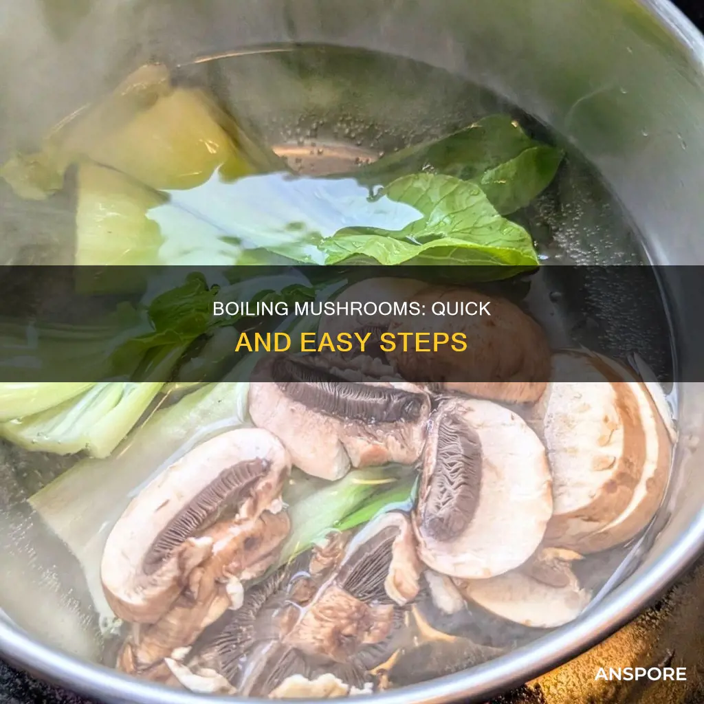 how to boil mushrooms in water