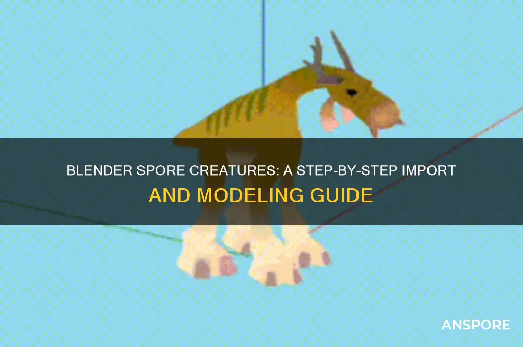 how to bring spore creatures into blender