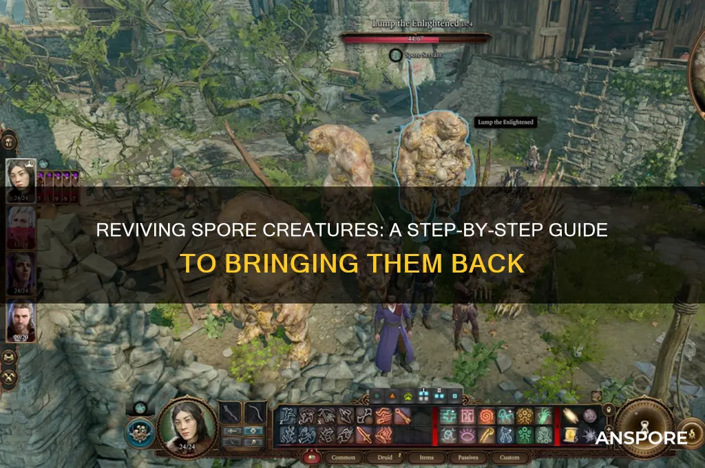 how to bring spore creatures