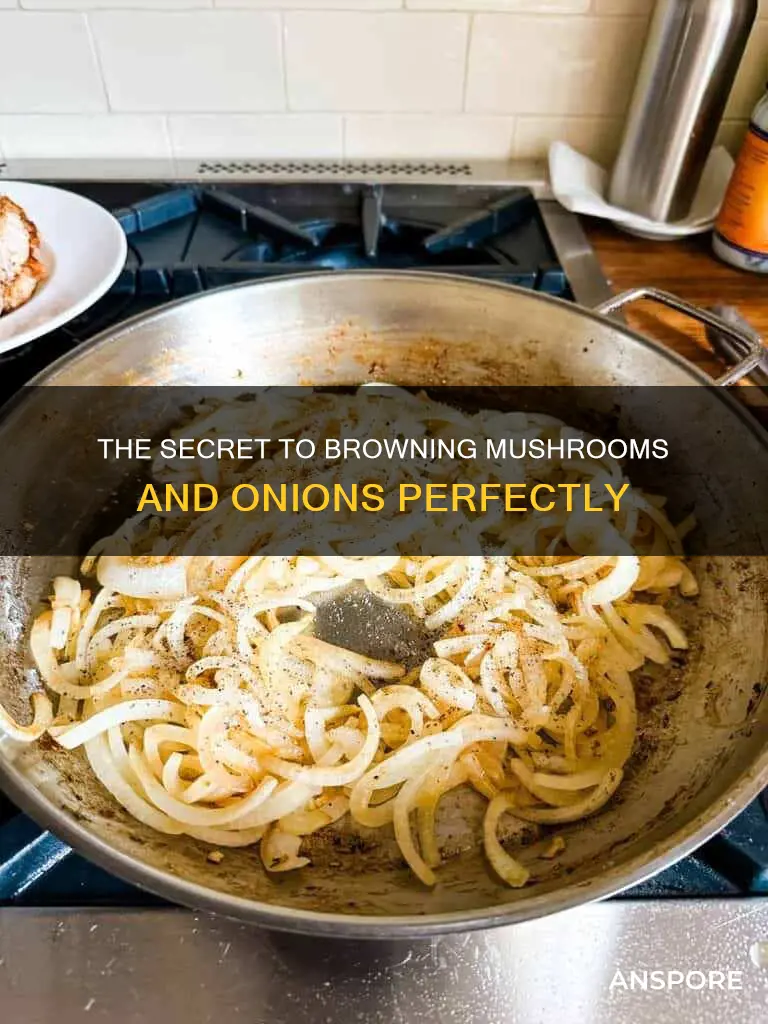 how to brown mushrooms and onions
